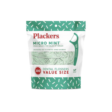 Plackers Micro Mint Dental Flossers, Fresh Mint Flavor, Fold-Out Toothpick